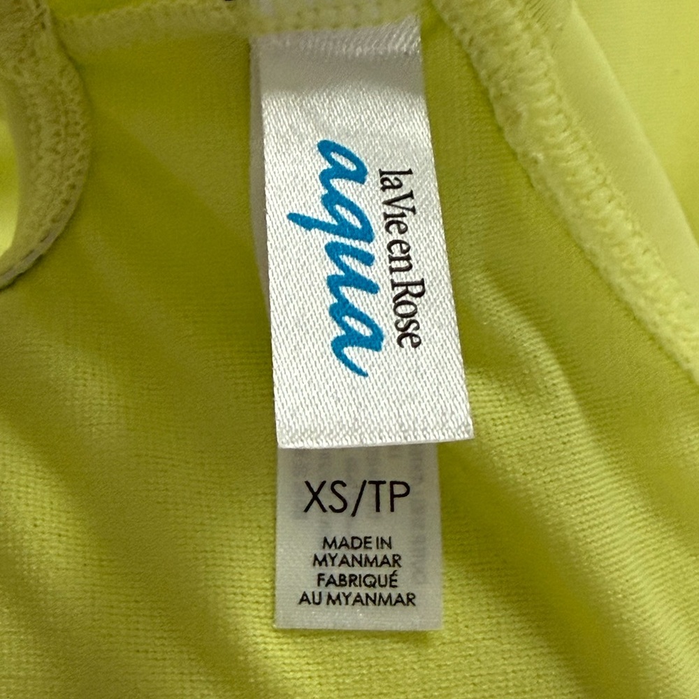 Vie en Rose Strappy Lime Yellow Bralette Bikini Swim Top XS - Picture 9 of 9